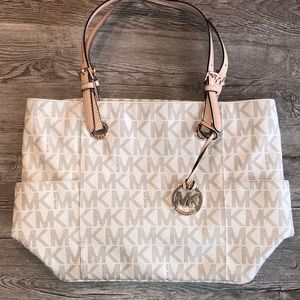 Michael Kors Leather Large Logo Tote Bag